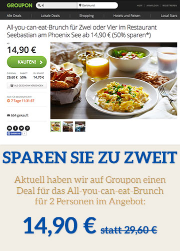 Groupon-Aktion - All-you-can-eat-Buffet für 2 - nur 14,90€